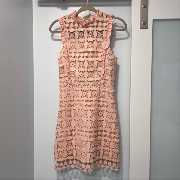 Peach Crochet Lace Dress ✨ - Picture 7 of 11